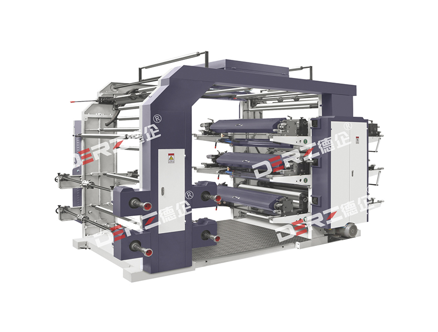 stack type six-colors high speed flexographic priting machine
