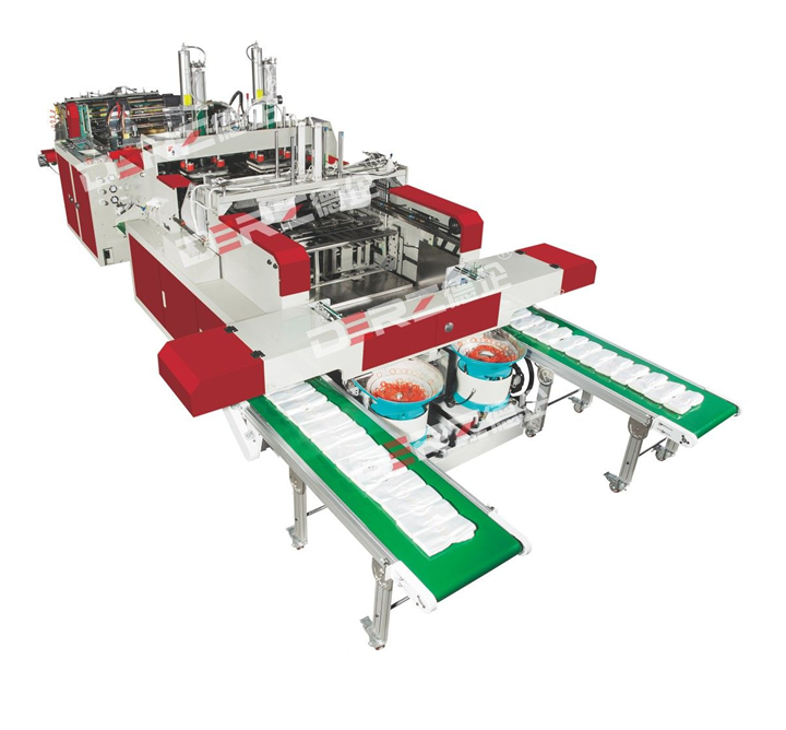 DZ-HP350/450x2 High Speed Bag Making Machine(Automatic rubber banding)